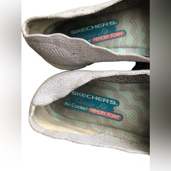 Skechers Classic Fit Cooled Memory Foam Gray Shoes Size 7 - Picture 4 of 6